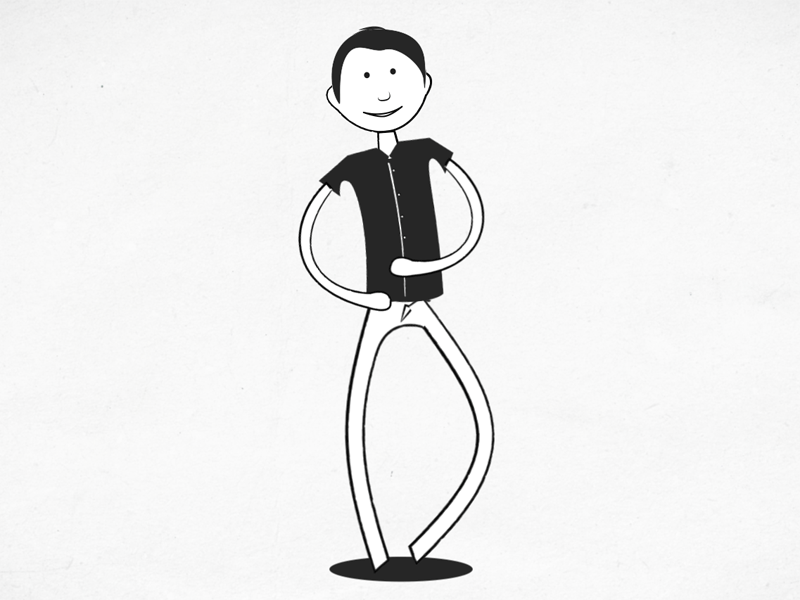 Dancing man black boy dance ink man white