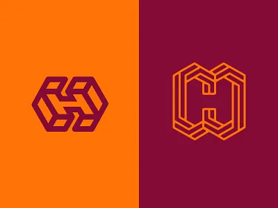 H Concepts branding h impossible lettering logo mark typography