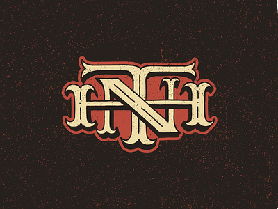 Nick Horn Tattoos Monogram branding hand drawn hand lettering lettering logo monogram tattoo typography victorian