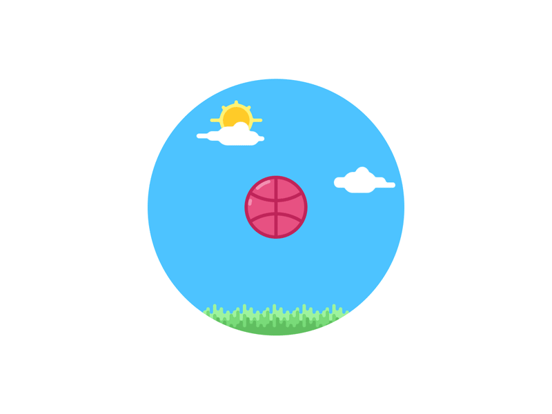 Bouncing Around The World animation around ball debut dribble first gif illustration invite shot thanx tolokonnikov