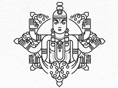 Hindu deities balck deitie hindu illustration vector