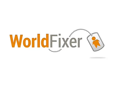 World Fixer logo logo orange