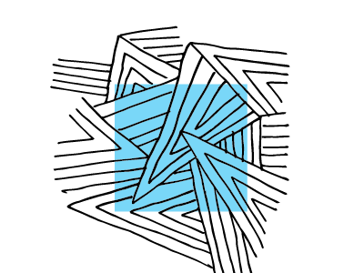 Line over shape illustration lineart linework