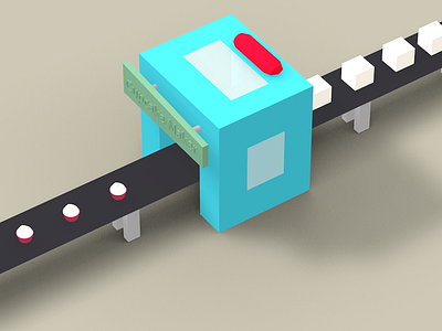 Cupcake Machine 3d c4d cinema 4d cupcake isometric machine