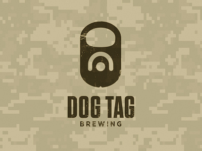 Unused Concept: Dog Tag Brewing beer brewing camo camouflage can dogtag logo military tab