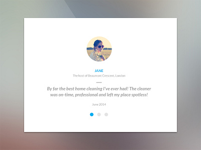 Testimonials clean design profile review slider testimonials ui