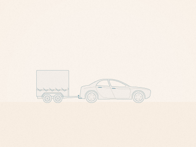 Car with trailer car iconography line technical drawing trailer transport truck vector