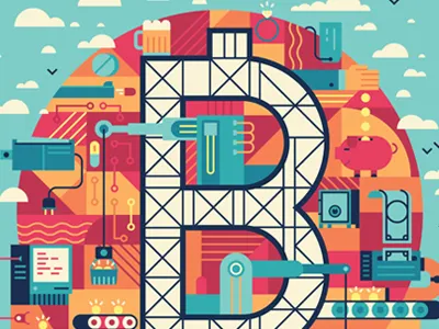 Bitcoin beer bitcoin clouds computer factory icons money muti ring safe vector wallet