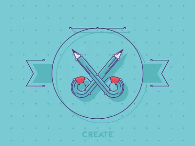 Agency Tools to Create crayons create design icon illustration scissors tools vector