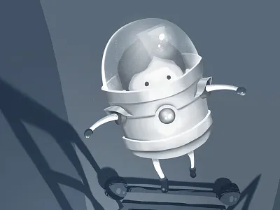 Little Astronaut's room digital art digital painting drawing illustration