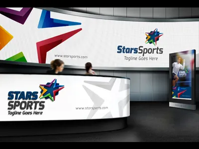 Reception Room Style 3 business space logo 3d mockup office room reception room