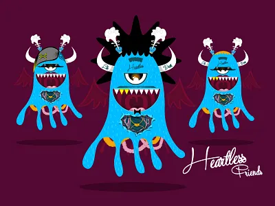 Heartless Friends dibujo ilustración personajes