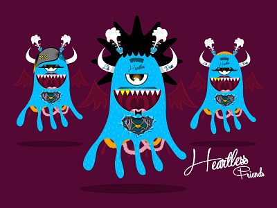 Heartless Friends dibujo ilustración personajes