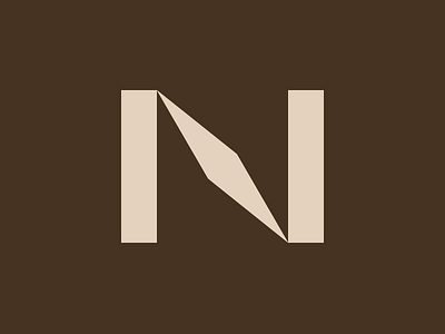 N compass logo mark n north
