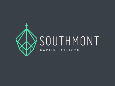Southmont Baptist blueprint branding building church cross frame geometric logo structure