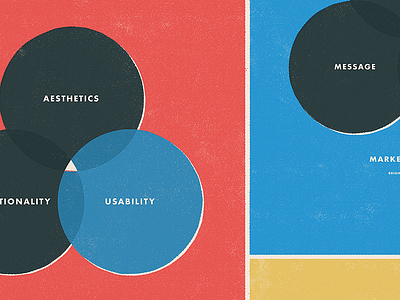 Cores of Awesomeness bbg colors drew rios graphic mondrian pop poster print screenprint venn diagram vintage