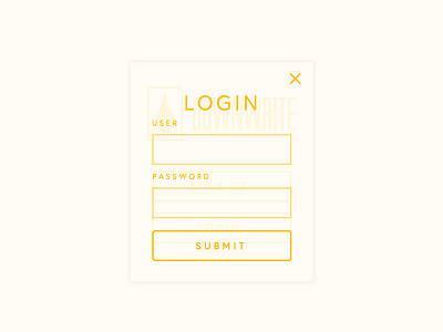 Downwrite Login Modal buttons forms login modal signup ui design ux web design