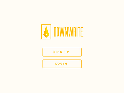 Downwrite Login Screen buttons login signup ui design ux web design