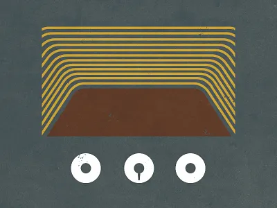 Broken Radio [Cottage Series] broken cottage flat illustrator print radio screen series shape vector vintage