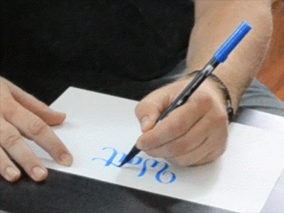 Wait, What? brushpen instagram lettering mirror scripts type typography weirdo