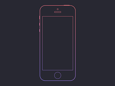 Wireframe apple gradient ios iphone wireframe