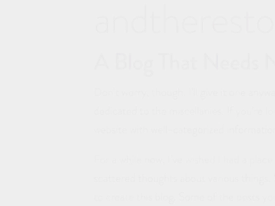And the Rest of It Interaction animation brandon grotesque css3 gif interaction menu nav typography