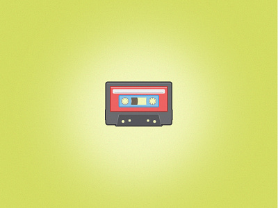 Compact Cassette 80s audio cassette flat illustration music oldschool retro tape technology vector walkman
