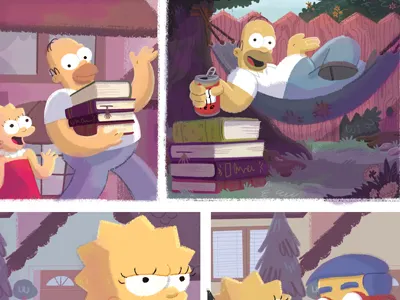 “The Wonderful World of Lisa Simpson” cartoon comics illustration kassandra heller published simpsons