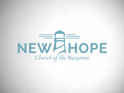 New Hope Logo church light rays lighthouse logo nautical raleway