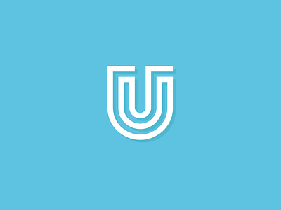 U branding glyph icon letter line logo mark monogram symbol u