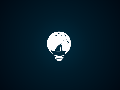 Moon Sailboat bowo456 branding design freelance graphic logo moon sail boat