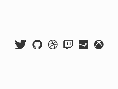 Sketched Icons dribbble github icons practice sketch steam twitch twitter vector xbox