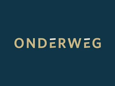 Onderweg logo clean developer dutch logo onderweg simple web wordmark