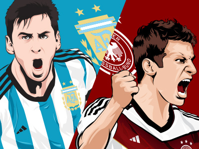 ARG vs GER messi muller soccer worldcup