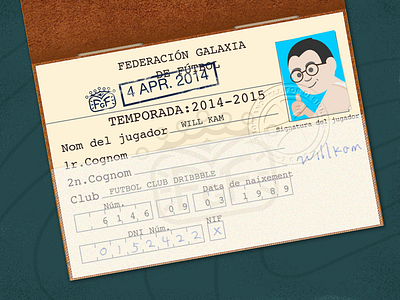 Registration Card card new season soccer world cup