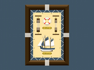 Nautical Keyholder boat holder house illustration key nautic vector