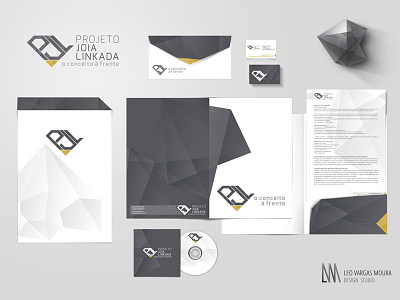 logo + id PJL brand identidade identity jewelry joia logo papelaria