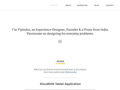 Personal Site (WIP) clean minimal personal portfolio type