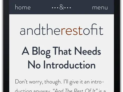 Mobile: andtherestof.it blog brandon grotesque iphone mobile nav responsive typography
