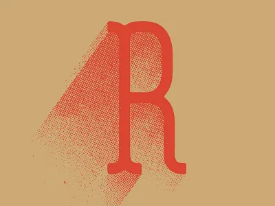 R atlanta letter matchstic r shadow