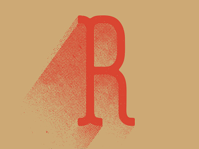 R atlanta letter matchstic r shadow