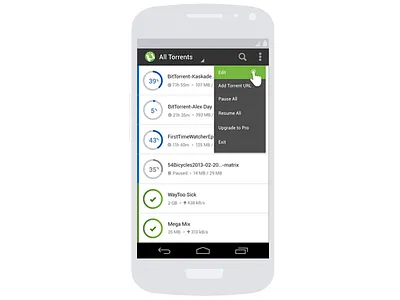 µTorrent Android App application icons mobile ui