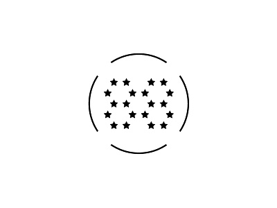 88 Constellations black and white circles constellation design logo numbers star