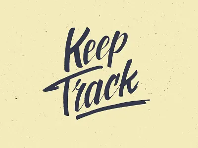 Keep Track Dribbble brush hand lettering lettering
