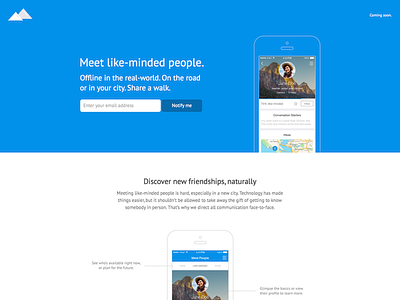 hikewith.me - Website app flat hikewith.me landingpage launchpage responsive webdesign website