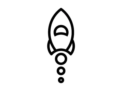 Rocket geometric logo rocket