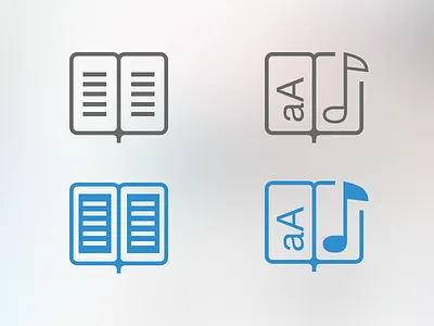 Audiobooks & eBooks iOS7 Icons audiobooks ebooks icons ios7 tabbar
