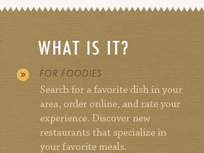 Food site footer food footer paper bag ui