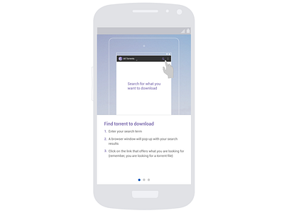 BitTorrent App Onboarding application icons mobile ui