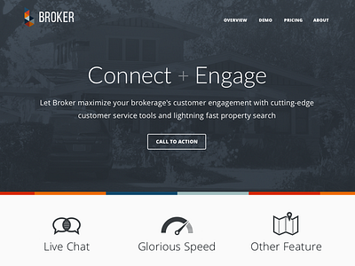 Landing Page billboard button icons landing page real estate type
